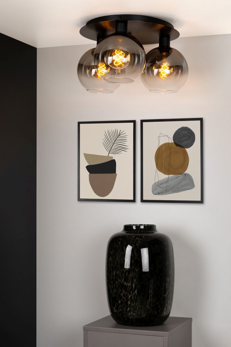 Lucide MARIUS - Zapustené stropné svietidlo - 3xE27 - Čierne